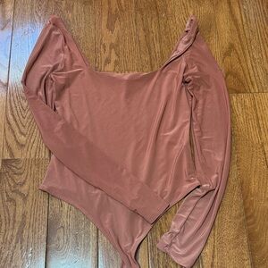 Elegant Mauve Long Sleeve Bodysuit